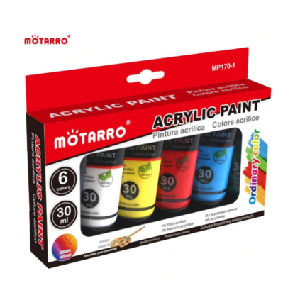 Motarro* 6pcs Peinture Acrylique De Couleur Conventionnelle En Tube  (30 Ml)