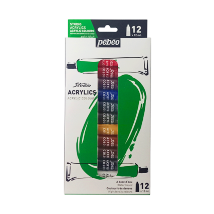 Pack 12 Tubos Studio Acrylics 12 ml Pebeo