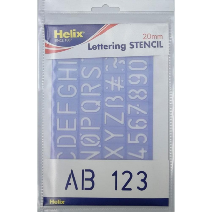 Pochoir de lettres Helix Professional Protractor 20 mm