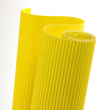 ROULEAUX PAPIER ONDULÉ  JAUNE CITRON