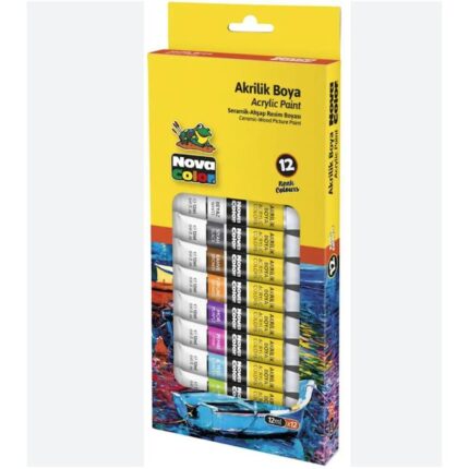 NOVA COLOR Boite Economique  Peinture acrylique 12 tubes(12ml)