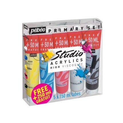 Pebeo PACK PEINTURE ACRYLIQUE 5 COULEURS 150 ML