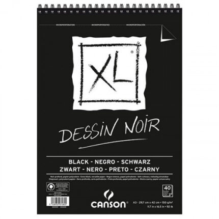 Bloc Canson XL Noir A3 40F 150g