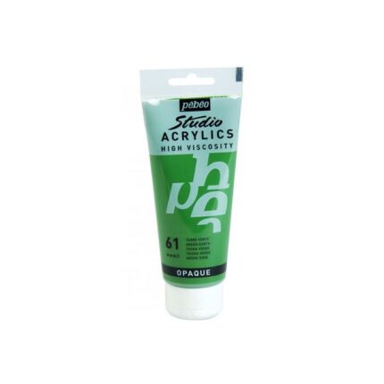 PEINTURE PEBEO STUDIO ACRYLIC 100ML N°61 TERRE VERTE
