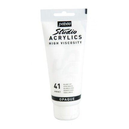 PEINTURE PEBEO STUDIO ACRYLIC 100ML N°41 BLANC VIF