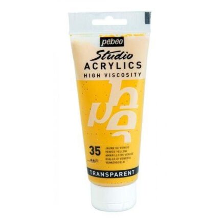 PEINTURE PEBEO STUDIO ACRYLIC 100ML N°35 JAUNE DE VENISE