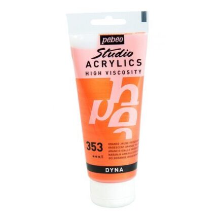 PEINTURE PEBEO ACRYLIC 100ML N°353 ORANGE JAUNE IRIDESCENT