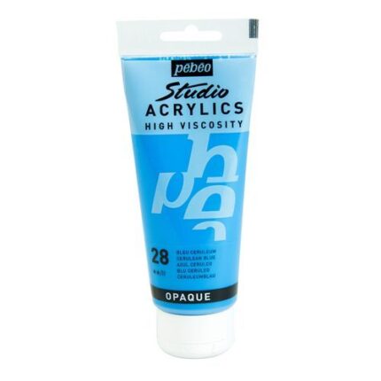 PEINTURE PEBEO STUDIO ACRYLIC 100ML N°28 BLEU CERULEUM