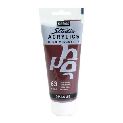 PEINTURE PEBEO STUDIO ACRYLIC 100ML N°63 TERRE ROUGE