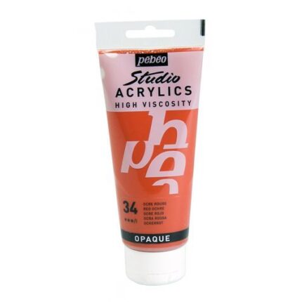 PEINTURE PEBEO STUDIO ACRYLIC 100ML N°34 OCRE ROUGE