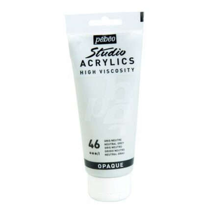 PEINTURE PEBEO STUDIO ACRYLIC 100ML N°46 GRIS NEUTRE