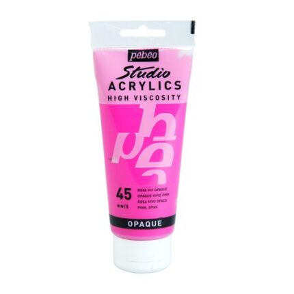 PEINTURE PEBEO STUDIO ACRYLIC 100ML N°45 ROSE VIF OPAQUE