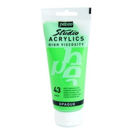 PEINTURE PEBEO STUDIO ACRYLIC 100ML N°43 VERT CADMIUM