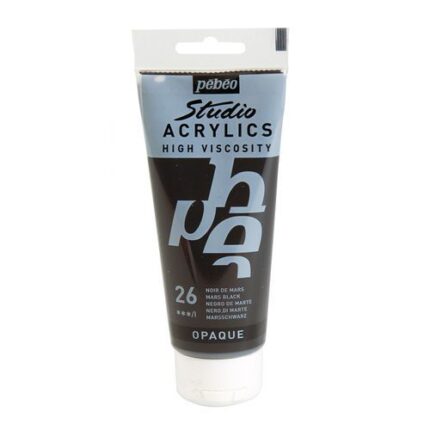 PEINTURE PEBEO STUDIO ACRYLIC 100ML N°26 NOIR DE MARS