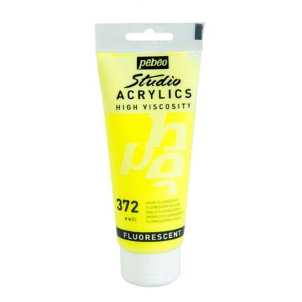 PEINTURE PEBEO STUDIO ACRYLIC 100ML N°372 JAUNE FLUORESCENT
