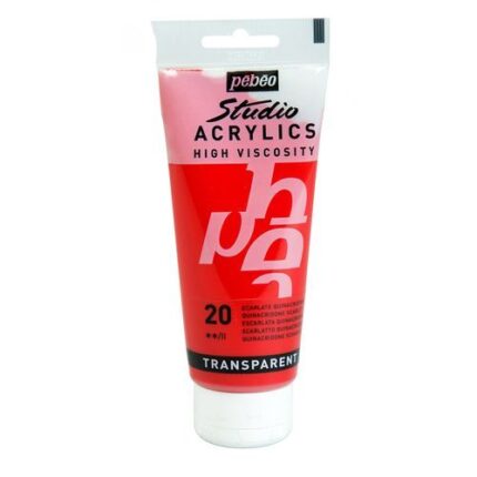PEINTURE PEBEO STUDIO ACRYLIC 100ML N°20 ECARLATE QUINACRIDONE