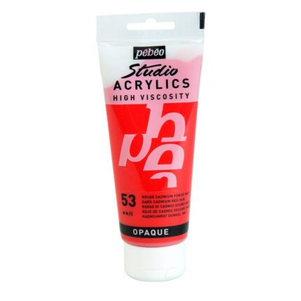 PEINTURE PEBEO STUDIO ACRYLIC 100ML N°53 ROUGE CADMIUM FONCE