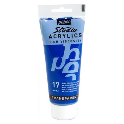 PEINTURE PEBEO STUD ACRYLIC 100ML N°17 BLEU DE PHTALOCYANINE