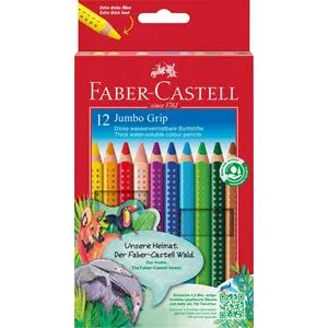 PAQUET DE 12 CRAY COUL JUMBO GRIP FABER CASTELL R.110912
