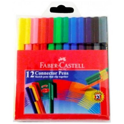 PAQUET DE 12 FEUTRES FABER CASTELL CONNECTORS PENS REF:153012