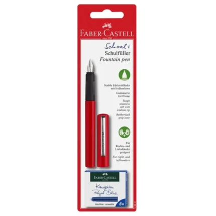 STYLO A PLUME ROUGE + CARTOUCHE FABER-CASTELL REF:14 98 12