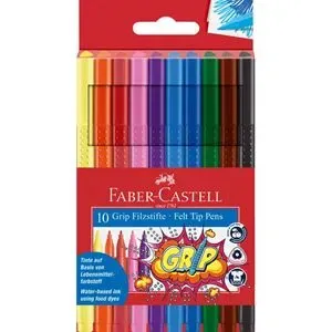 P DE 10 FEUTRES GRIP COLEUR FABER-CASTELL CODE.15 53 10