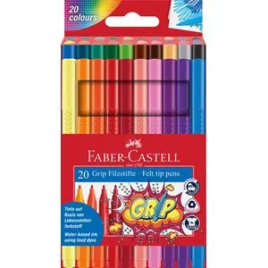 P DE 20 FEUTRES GRIP COLEUR FABER-CASTELL CODE.15 53 20