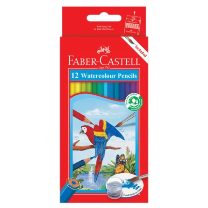 PAQUET 12 CRAYONS COULEUR AQUARELL- FABER-CASTELL ART.114462