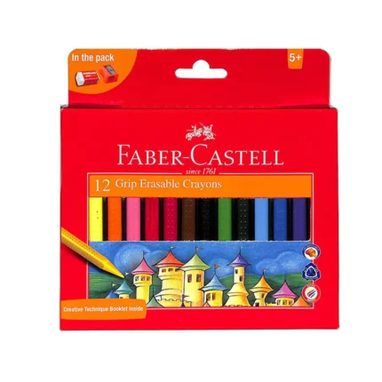BOITE DE 12 CRAYON A CIRE EFFACABLE FABER CASTELL