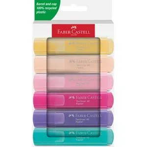 P 6 FLUORESCENTS FABER CASTELL TEXTLINER PASTEL NEW REF:254656