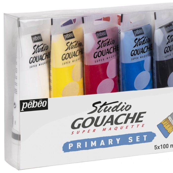 BOITE DE 5 TUBE GOUACHE STUDIO 100ML PEBEO