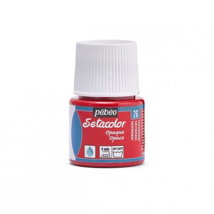 PEINTURE TISSU PEBEO SETACOLOR OPAQUE VERMILLON 45ML N°26