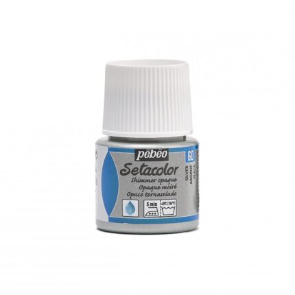 PEINTURE TISSU PEBEO SETACOLOR OPAQUE ARGENT 45ML N° 60