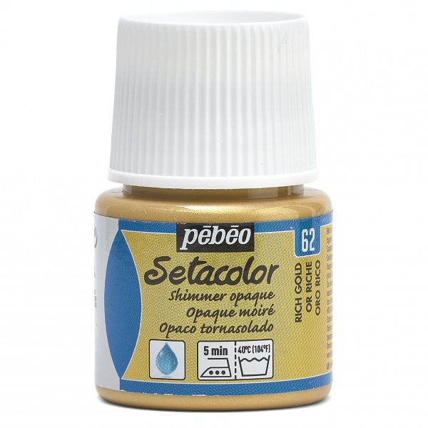 PEINTURE TISSU PEBEO SETACOLOR OPAQUE OR RICHE 45ML N° 62