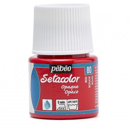 PEINTURE TISSU PEBEO SETACOLOR OPAQUE ROUGE N°80