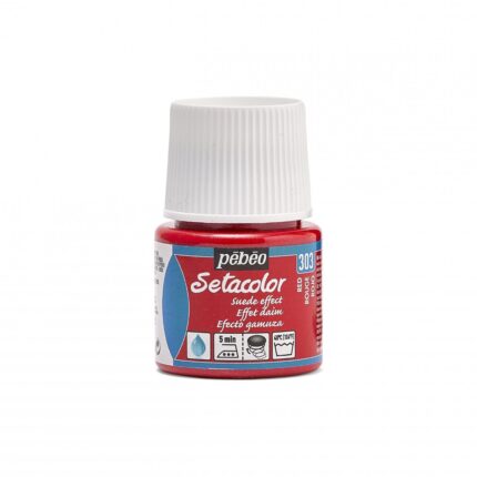 PEINTURE TISSU PEBEO SETACOLOR EFFET DAIM ROUGE 45ML N°303