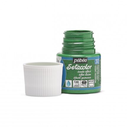 PEINTURE TISSU PEBEO SETACOLOR EFFET DAIM VERT PR 45ML N°312