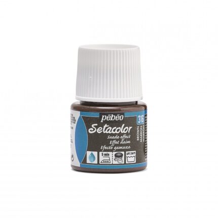 PEINTURE TISSU PEBEO SETACOLOR EFFET DAIM MARRON 45ML N°316