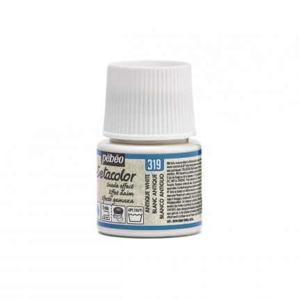 PEINTURE TISSU PEBEO SETACOLOR EFFET DAIM BLANC A 45ML N°319