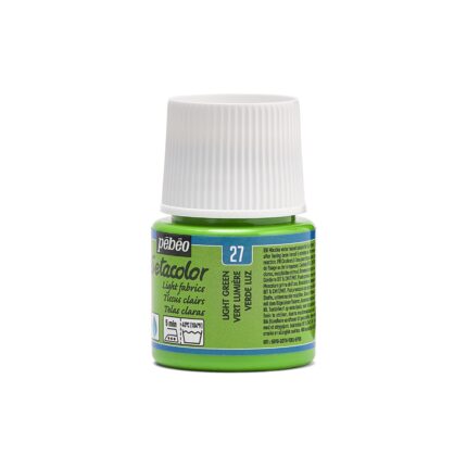 PEINTURE TISSU PEBEO SETACOLOR CLAIRS VERT LUMIERE 45ML N°27
