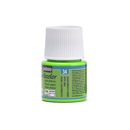 PEINTURE TISSU PEBEO SETACOLOR CLAIRS VERT FLUO 45ML N°34