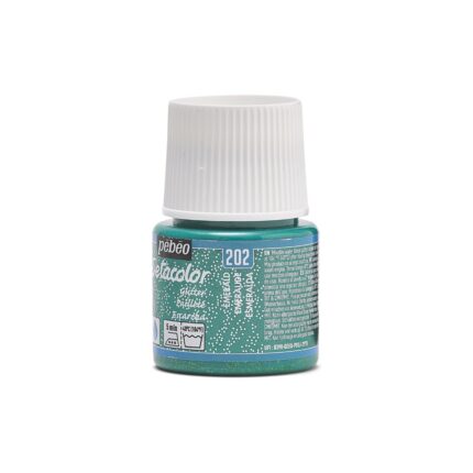 PEINTURE TISSU PEBEO SETACOLOR PAILLETE EMERAUDE 45ML N°202