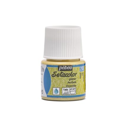 PEINTURE TISSU PEBEO SETACOLOR PAILLETE OR 45ML N° 208