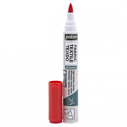 MARQUEUR TEXTILE 7A CLAIRS 1MM ROUGE PEBEO REF:803404