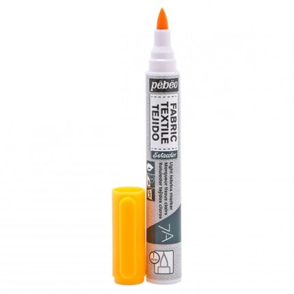 MARQUEUR TEXTILE 7A CLAIRS 1MM ORANGE FLUO PEBEO REF:803472
