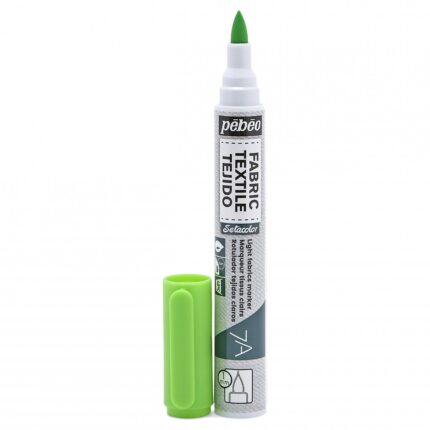 MARQUEUR TEXTILE 7A CLAIRS 1MM VERT FLUO PEBEO REF:803476