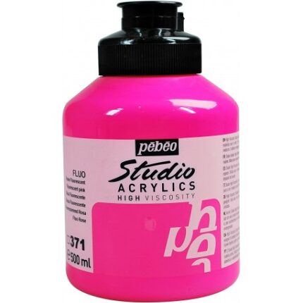ACRYLICS STUDIO PEBEO 500ML N°371 ROSE FLUO