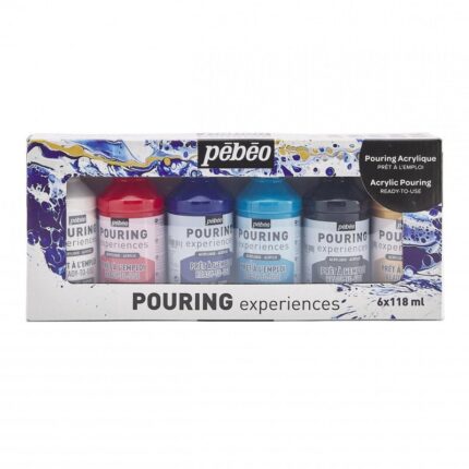 SET POURING ACRYLIQUE EXPERIENCES 6X118ML PEBEO REF:524601