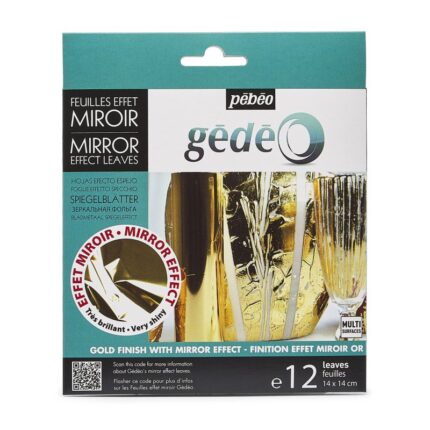 PAQUET DE 12 FEUILLES A DORER 14*14CM PEBEO