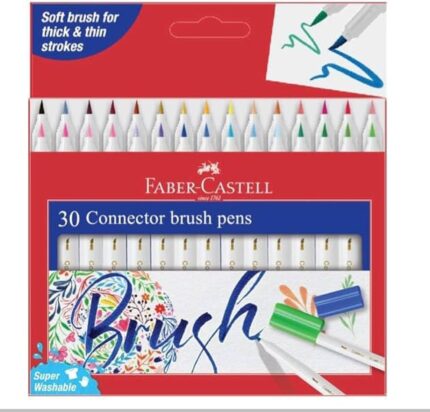 POCHETTE 30 FEUTRES FABER CASTELL CONNECTOR BRUSH PEN REF:153030